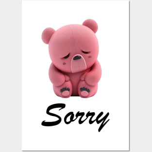 Sorry in advance pink bear Posters and Art